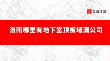 洛陽哪里有地下室頂板堵漏公司