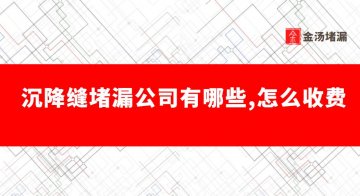 沉降縫堵漏公司有哪些,怎么收費（最新解讀）